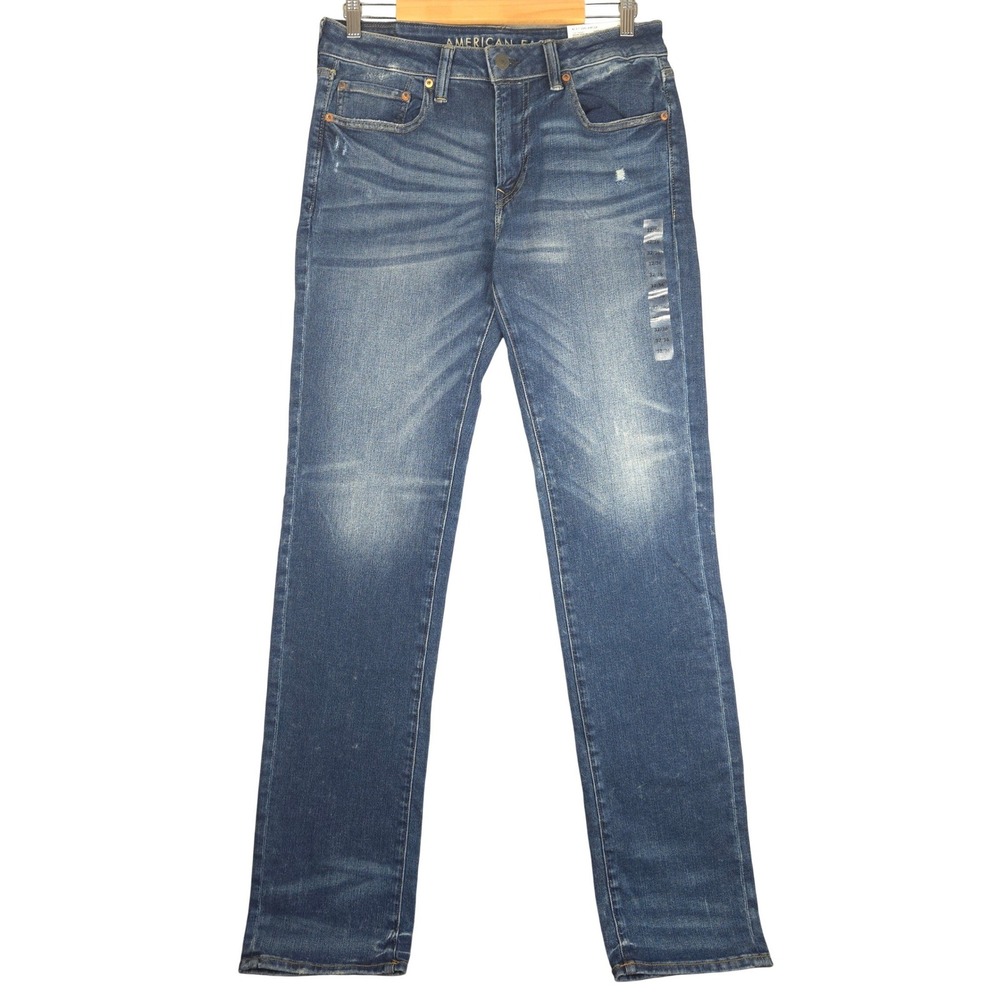 American Eagle Next Level Airflex Slim Straight Jeans Mens‎ 32x36 Medium Indigo